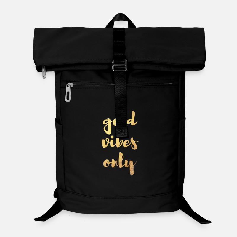 Gold Vibes Only Yoga Decoration cool Quotes Laptop Backpack