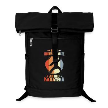 Ne sous-estimez jamais un vieux karatéka - Sac à dos ordinateur - noir - Devant