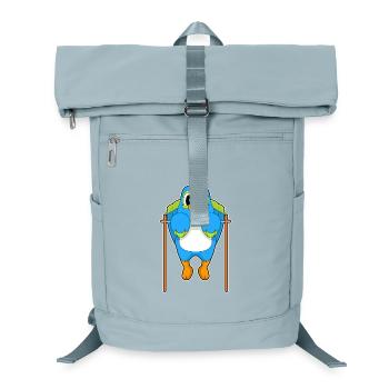 Papagei Bodybuilder Klimmzüge Bodybuilding - Laptop-Rucksack  - Eisblau - Vorne