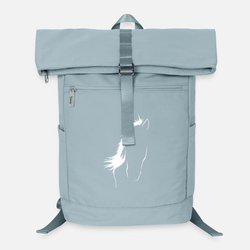 Elegante Pferdesilhouette Kunst Laptop-Rucksack 