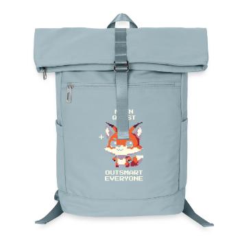Main Quest: Outsmart Everyone | Fox, Trickster - Laptop Backpack - ice blue - Front