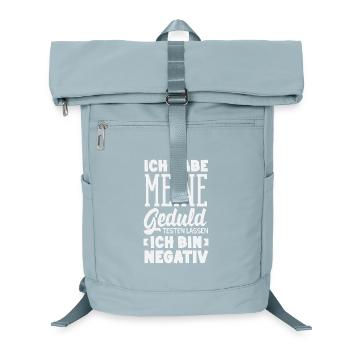 La patience à l’épreuve – je suis négatif - Sac à dos ordinateur - bleu glacier - Devant