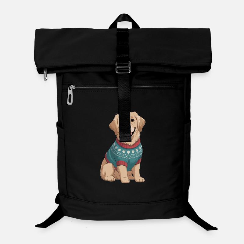 Chien nordique en pull Sac à dos ordinateur