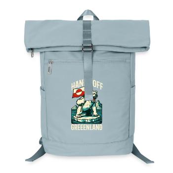 Hands Off Greenland Flag Arctic Polar Bear - Laptop-Rucksack  - Eisblau - Vorne