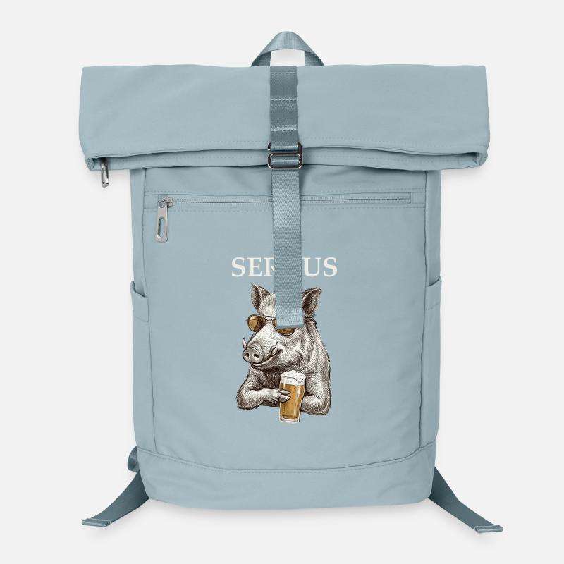 Funny Servus Wild Boar with Beer Laptop Backpack