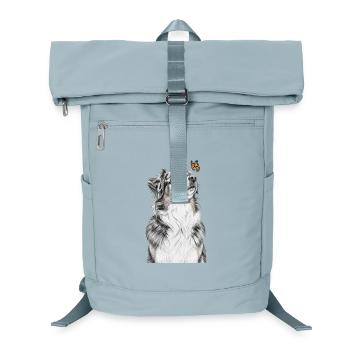 Aussie Looking Butterfly Australian Shepherd - Laptop Backpack - ice blue - Front