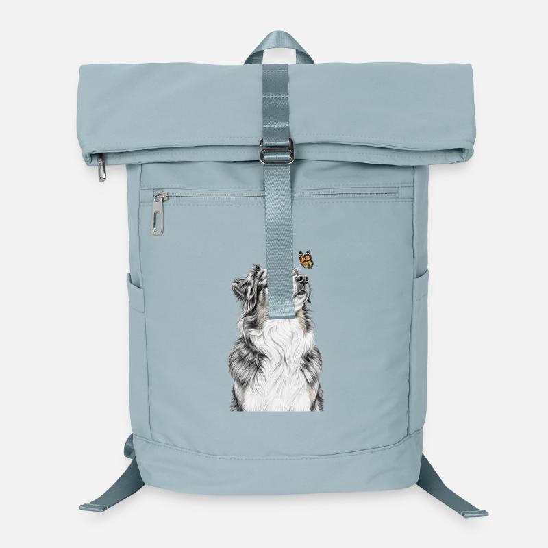 Aussie Looking Butterfly Australian Shepherd Laptop Backpack