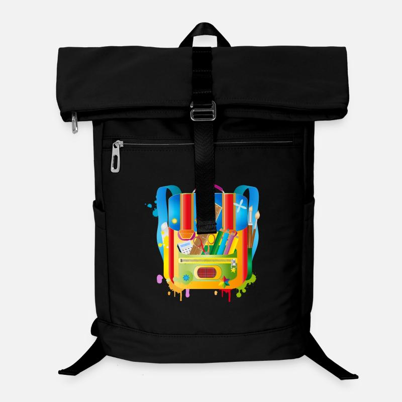 kunterbunter Schulranzen mit Schulzubehör Laptop-Rucksack 