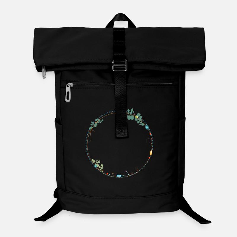 zarter Rahmen aus Ethno Symbolen Laptop-Rucksack 