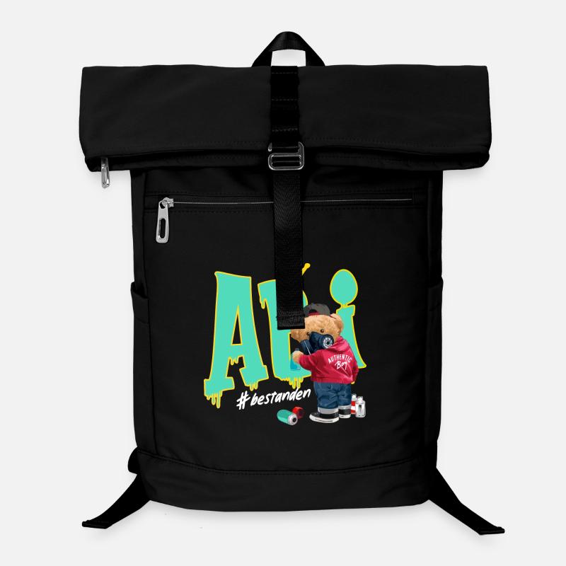Graffiti Bär Street Hip Kunst Abitur Abi Laptop-Rucksack 