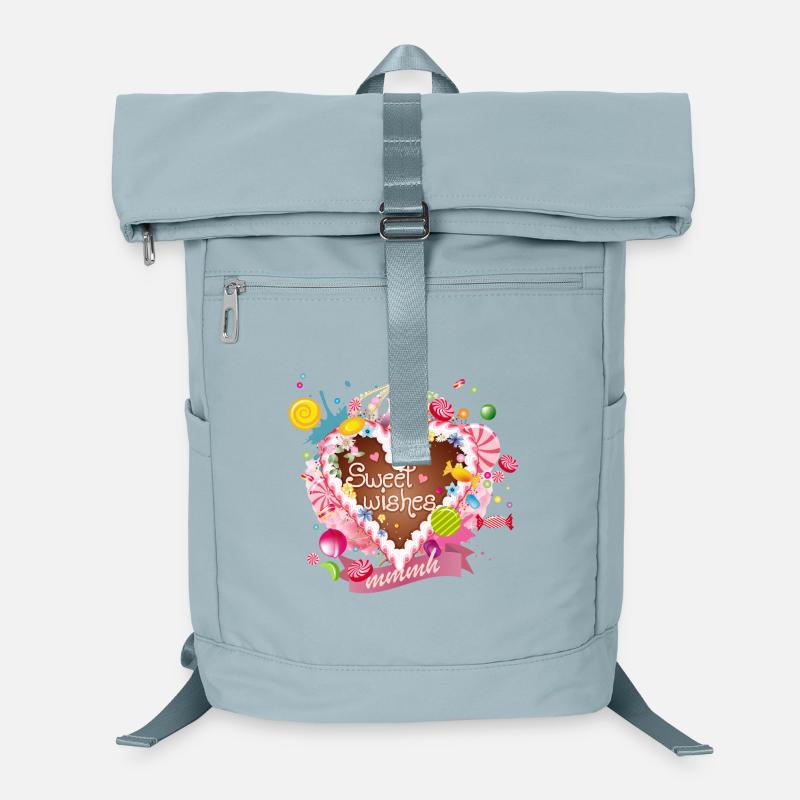 Gingerbread heart with icing wishes and crown Laptop Backpack