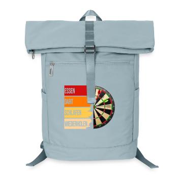 Essen, Dart, Schlafen, Wiederholen - Laptop-Rucksack  - Eisblau - Vorne