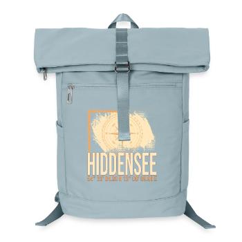 Hiddensee Koordinaten - Laptop-Rucksack  - Eisblau - Vorne