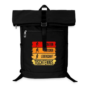 Faszination - Emotionen - Leidenschaft Tischtennis - Laptop-Rucksack  - Schwarz - Vorne