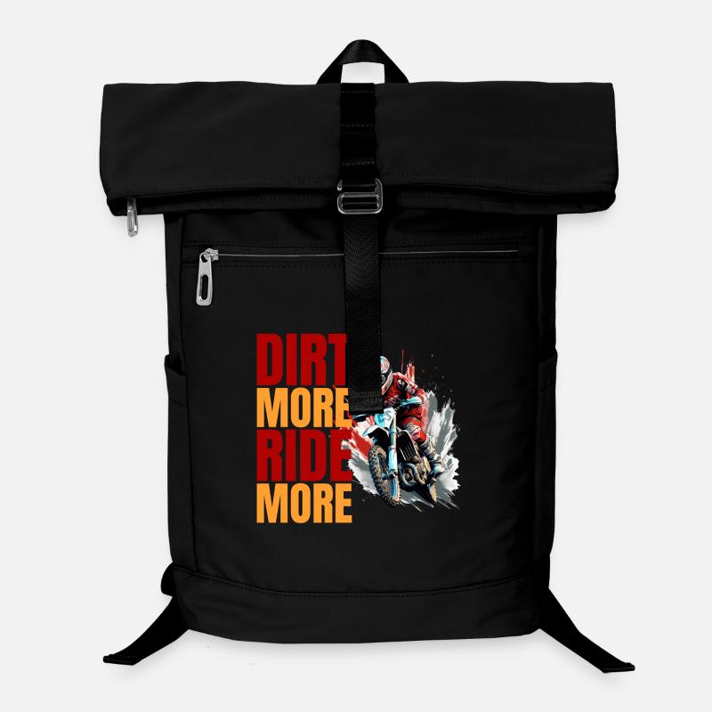 Dirt More - Ride More - Laptop-Rucksack  - Schwarz