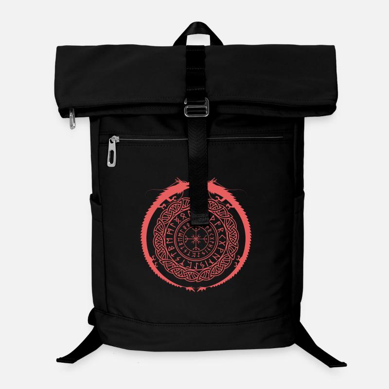 Viking Runen Kreis Symbol auf Kleidung Laptop-Rucksack 