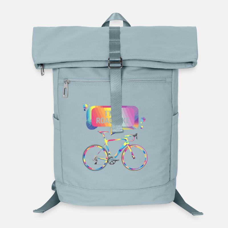 Lebendiges Regenbogen-Rennrad-Design Laptop-Rucksack 