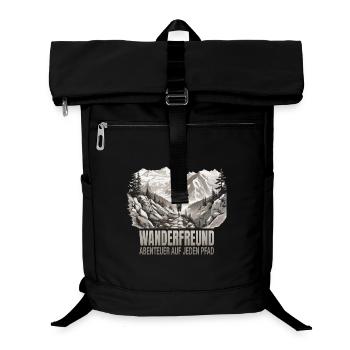 Abenteuer auf jeden Pfad - Laptop-Rucksack  - Schwarz - Vorne