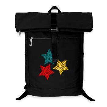 STAR. CHRISTMAS. MERRY CHRISTMAS. MERRY CHRISTMAS - Laptop Backpack - black - Front