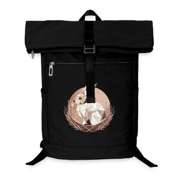 Geometrischer Hase im Nest –Stilvolles Osterdesign - Laptop-Rucksack  - Schwarz - Vorne