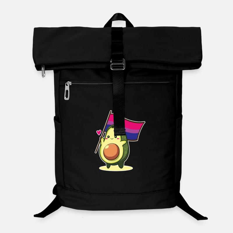 Avocado Bisexual Flag Bi Pride LGBT Queer CSD - Laptop Backpack - black