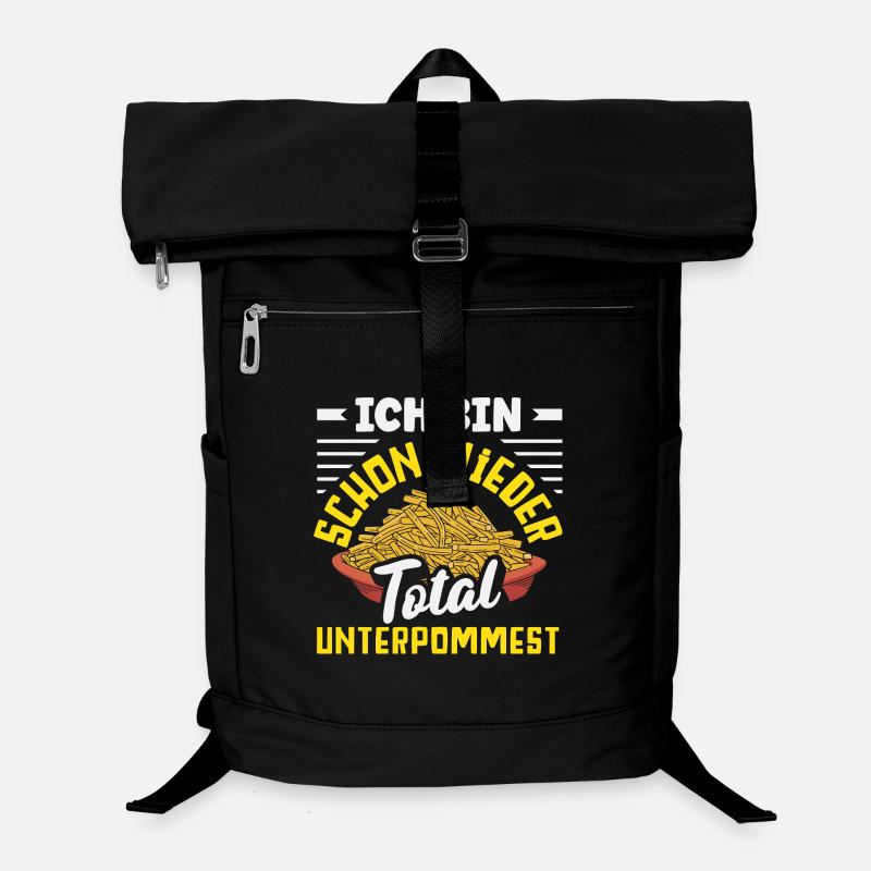 Schon wieder total unterpommest – Pommes Witz Laptop-Rucksack 