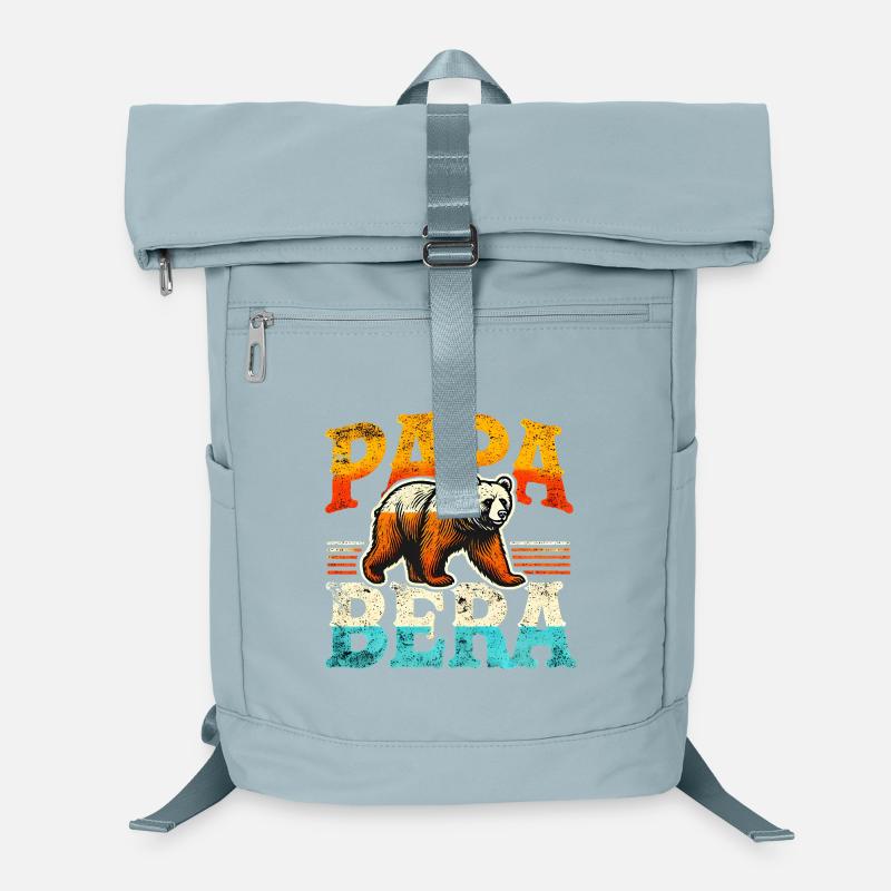 Papa Bear Retro Style, Fathers  Laptop Backpack