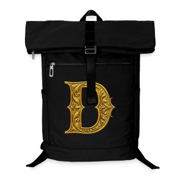 Ornamentgold Initiale D - Laptop-Rucksack  - Schwarz - Vorne