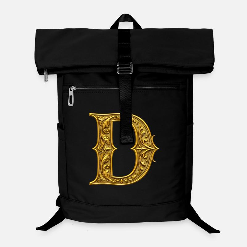 Ornamentgold Initiale D Laptop-Rucksack 