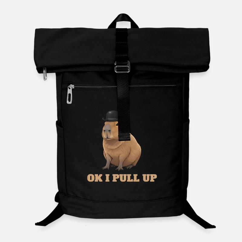 Ok je m’arrête - humour de mème capybara Sac à dos ordinateur