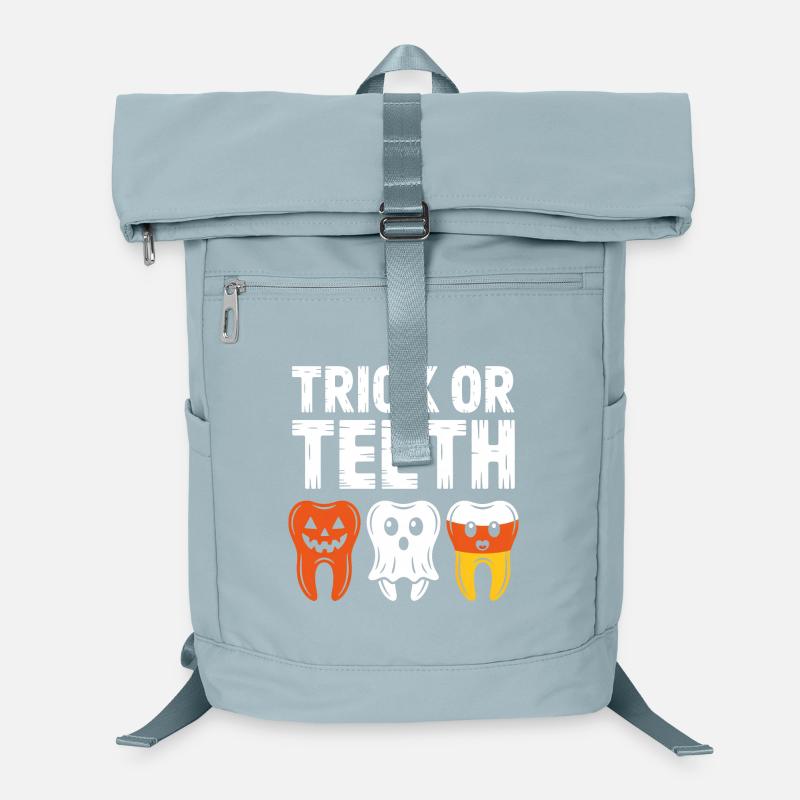 Trick oder Teeth Halloween-Trio Laptop-Rucksack 