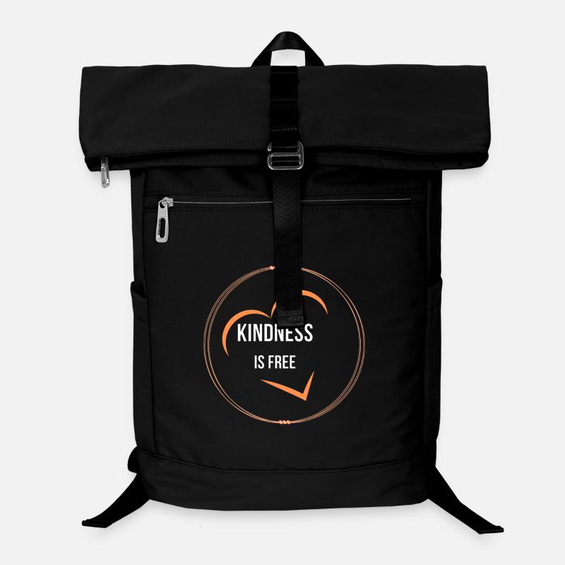 Kindness Is Free Heart Circle Minimal T-Shirt Laptop Backpack