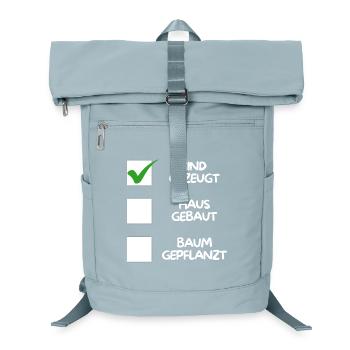 Enfant conçu (maison construite, arbre planté) blanc - Sac à dos ordinateur - bleu glacier - Devant