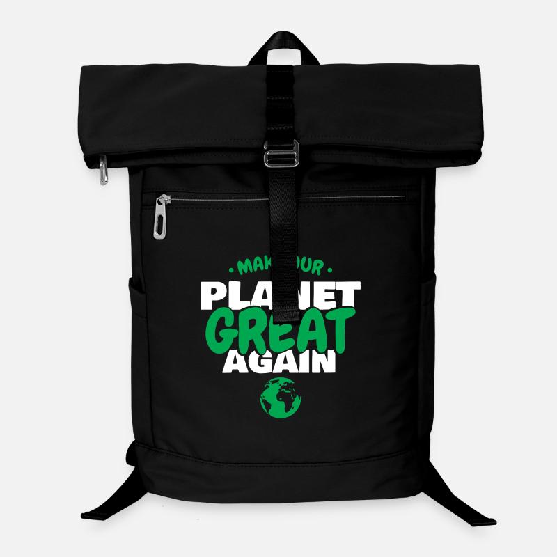 Make Our Planet Great Green Earth Ecology Art Laptop Backpack