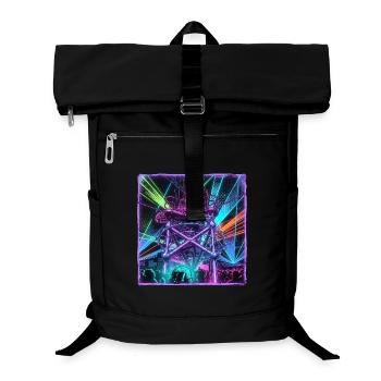 Retro Rave Electro - Laptop-Rucksack  - Schwarz - Vorne