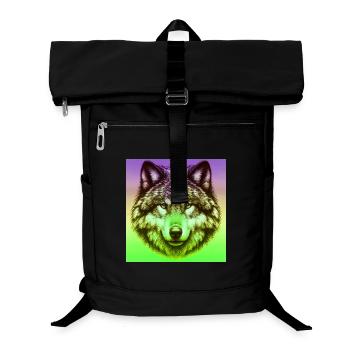 Wolf - Laptop Backpack - black - Front