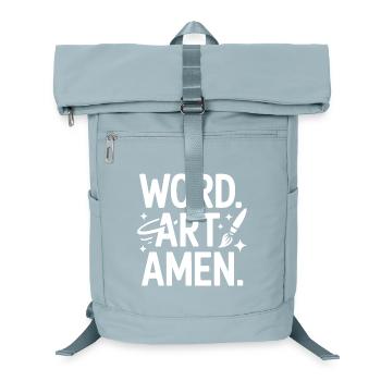 Wortkunst Amen Pinsel Tee - Laptop-Rucksack  - Eisblau - Vorne