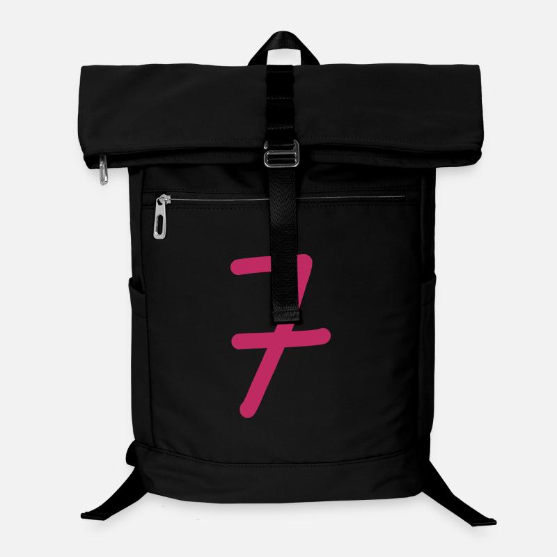 7 Numéro sept numéro rose anniversaire Sac à dos ordinateur
