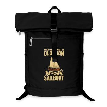 Unterschätze nie einen alten Segler - Laptop-Rucksack  - Schwarz - Vorne
