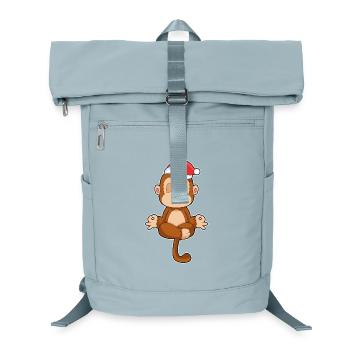 Affe Weihnachten Meditation - Laptop-Rucksack  - Eisblau - Vorne