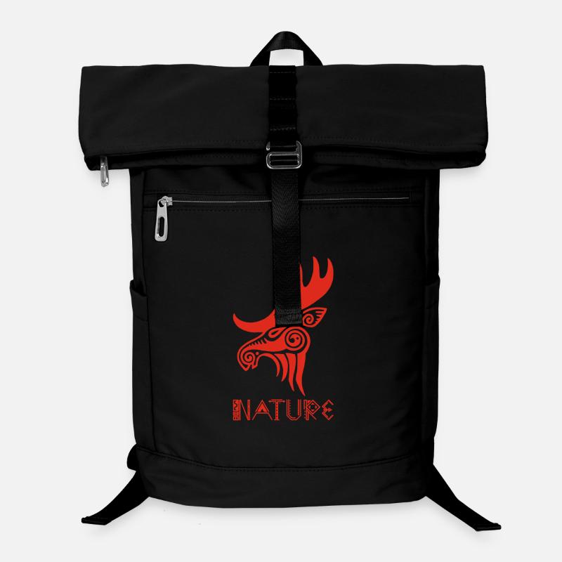 Rotes Elch-Tiertotem Laptop-Rucksack 