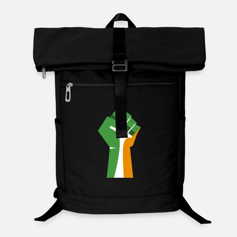 Die erhobene Faust (grün, weiß, orange) Laptop-Rucksack 
