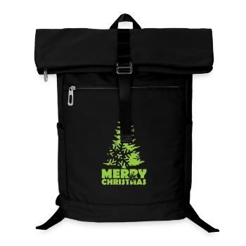 Weihnachten Tanne Weihnachtsbaum Schnee Flocke - Laptop-Rucksack  - Schwarz - Vorne