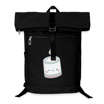 Bougie Kawaii Lumineuse - Sac à dos ordinateur - noir - Devant