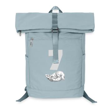Lustiges Seven Meme Hand Gen Alpha Trend Witz - Laptop-Rucksack  - Eisblau - Vorne