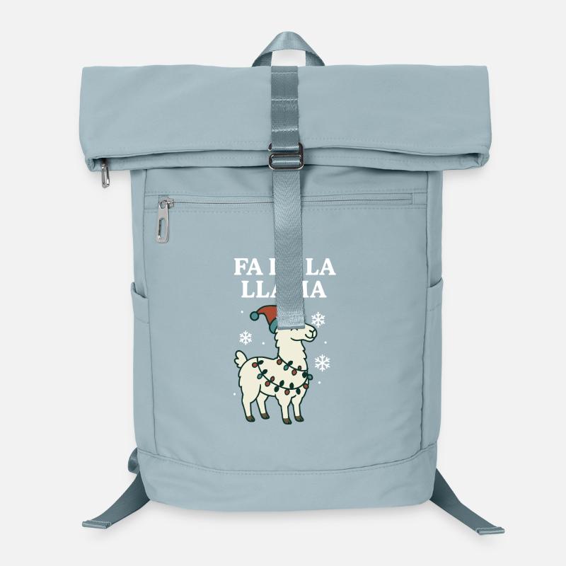 Fa La La Llama Lustiger Weihnachtsmann Laptop-Rucksack 