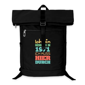 Year 1971 - Laptop Backpack - black - Front