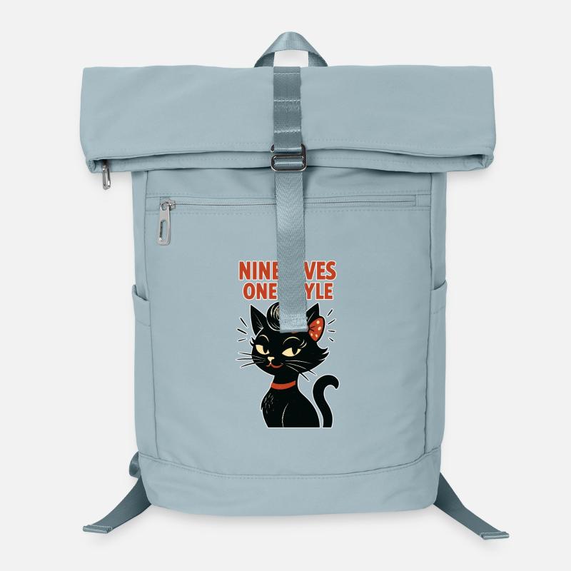 Rockabilly Cat: 50s Retro Laptop Backpack