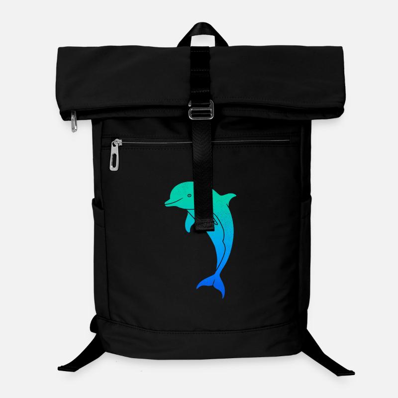 Dolphin Dolphin Men Boys Kids Bottlenose dolphin Laptop Backpack