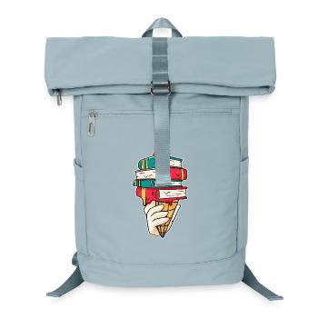 Books Cream Funny Book Lovers Summer Reading - Laptop Backpack - ice blue - Front